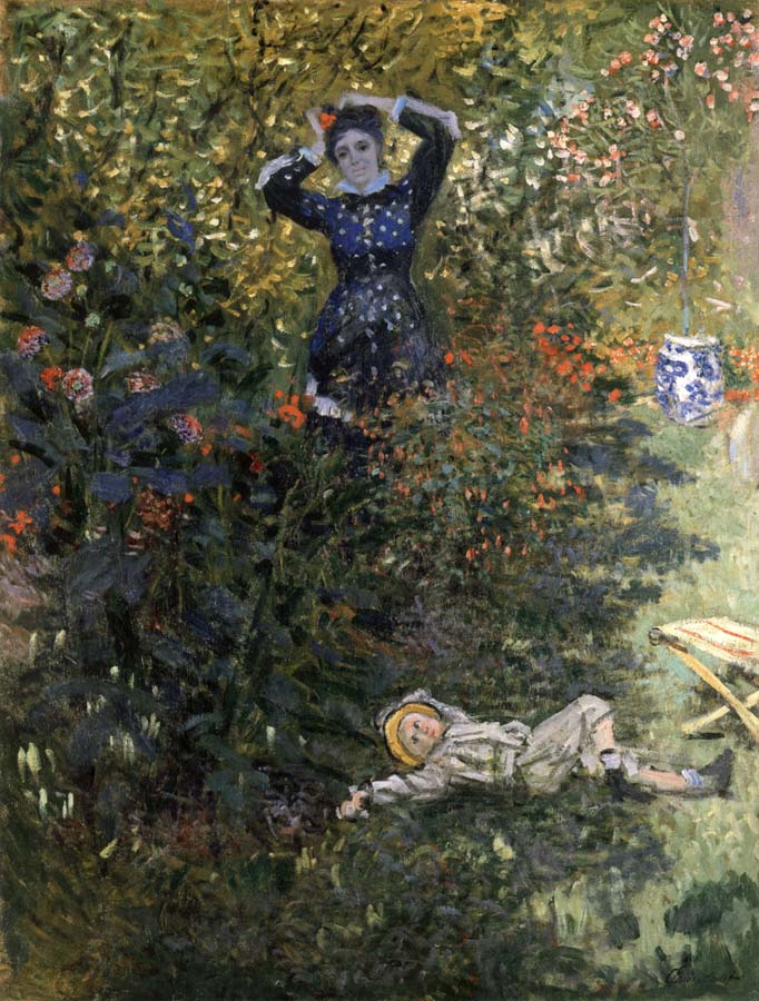 Camille and Jean Monet in the Garden at Argenteuil